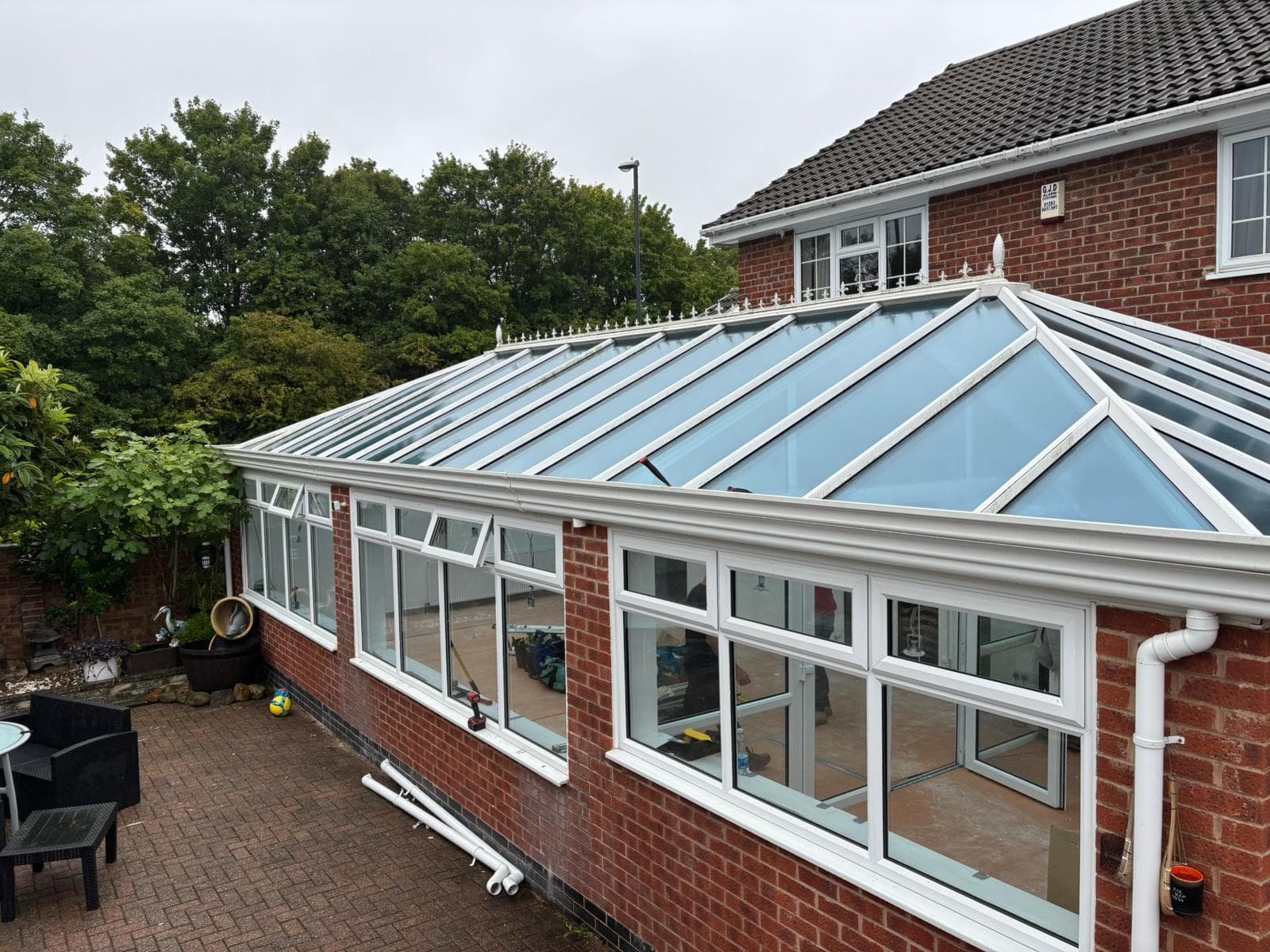 Glass conservatory roof full replacement
