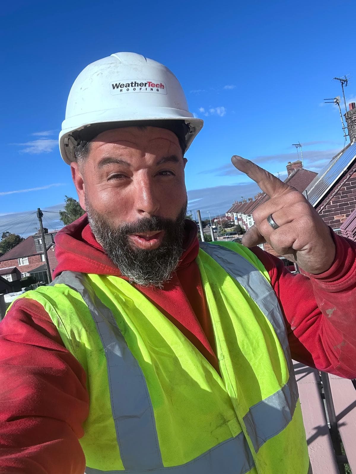 WeatherTech fitter laying a new tiled roof in Mansfield
