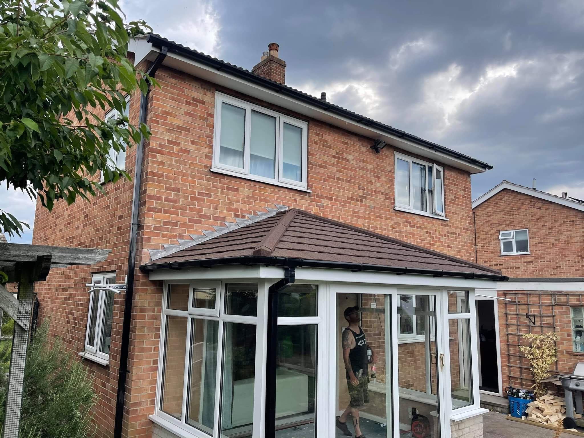 Completed tiled warm-roof conservatory conversion